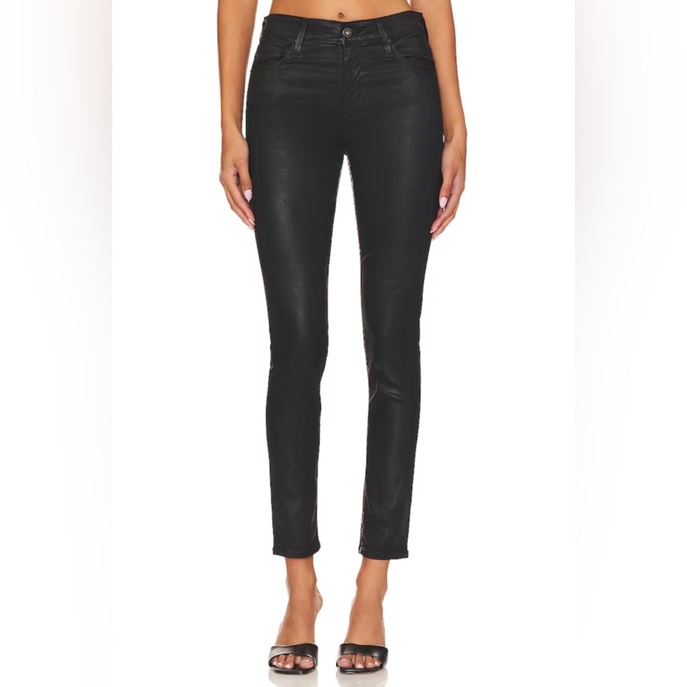 AG Adriano Goldschmied, The Legging Ankle, Wax Coated Black